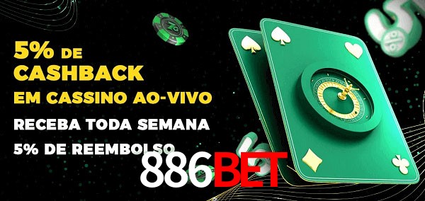 Promoções do cassino ao Vivo 886bet